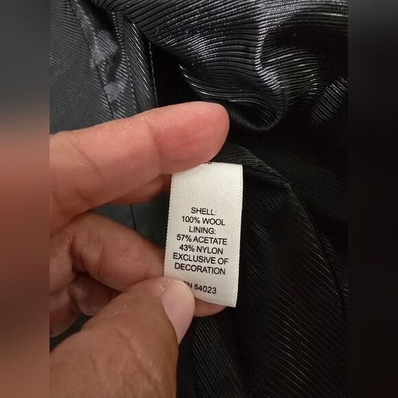 Banana Republic Houndstooth Wool Jacket Size Medium In Cream And Black - Picture 5 of 11